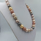 Vintage-Perlenkette: Pastell & Metall-Mix, schimmernd