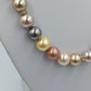 Vintage-Perlenkette: Pastell & Metall-Mix, schimmernd