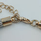Statement-Band: Gold-Kettenglieder & Silber-Textil