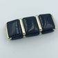 Elastisches Armband: Dunkelblau & Silberglieder