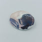 Vintage Brosche oval Keramikoptik marmoriert abstraktes Design