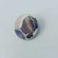 Vintage Brosche oval Keramikoptik marmoriert abstraktes Design
