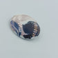Vintage Brosche oval Keramikoptik marmoriert abstraktes Design