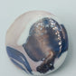 Vintage Brosche oval Keramikoptik marmoriert abstraktes Design