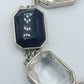 Vintage-Armband Silberoptik: Glassteine Blau & Klar
