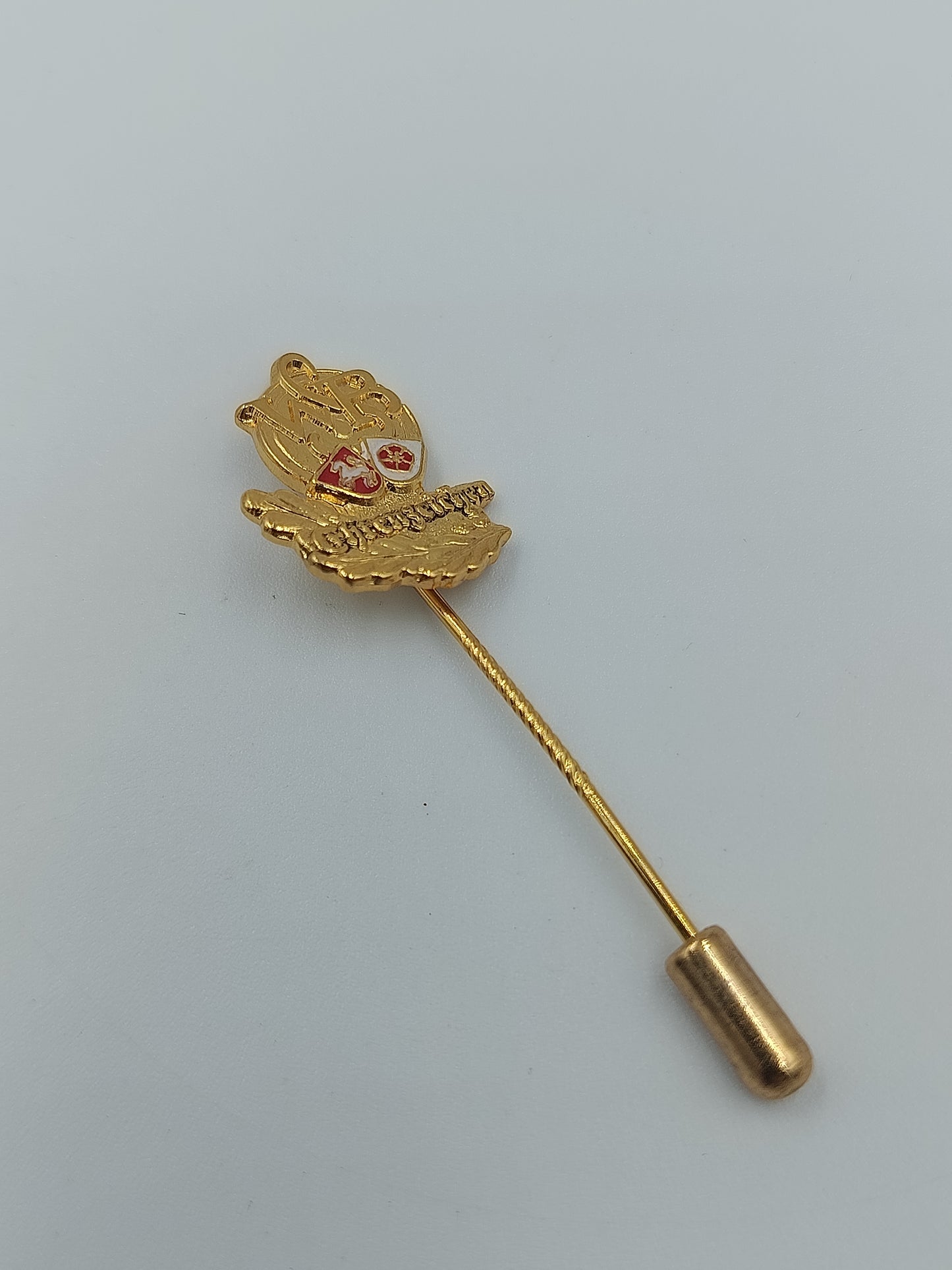 Vintage Anstecknadel vergoldet 925 Silber mit Wappenmotiv Niedersachsen