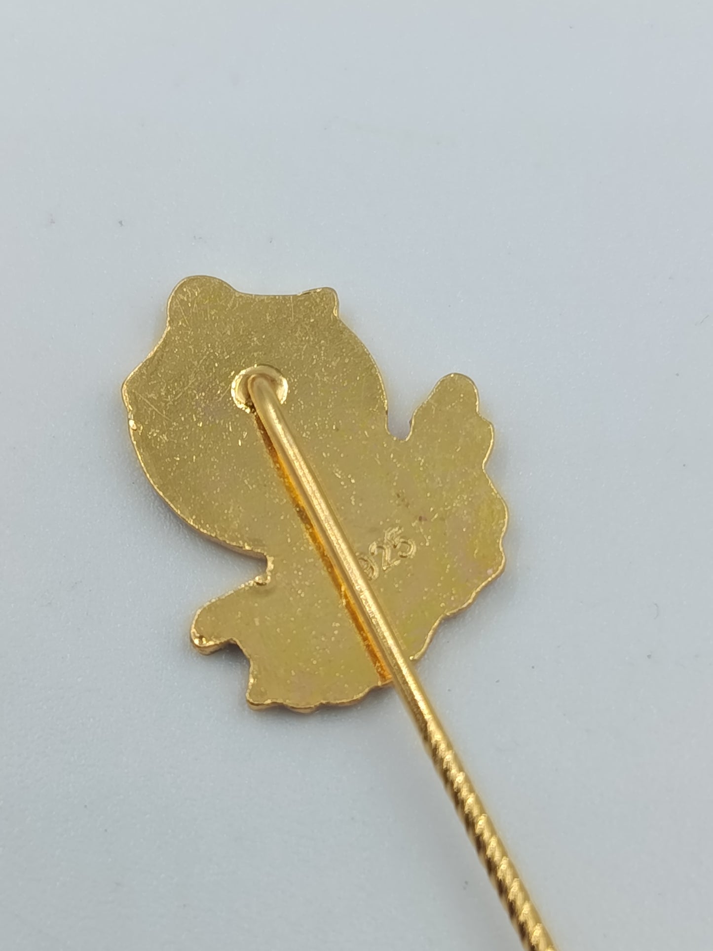 Vintage Anstecknadel vergoldet 925 Silber mit Wappenmotiv Niedersachsen