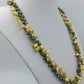 Barock-Perlenkette: Grün & Gold, 925 Silber-Verschluss