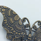Vintage Schmetterling Brosche in antiker Bronzeoptik mit Ornamentprägung