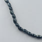 Vintage-Kette: Dunkelgraue Perlen & Magnetverschluss
