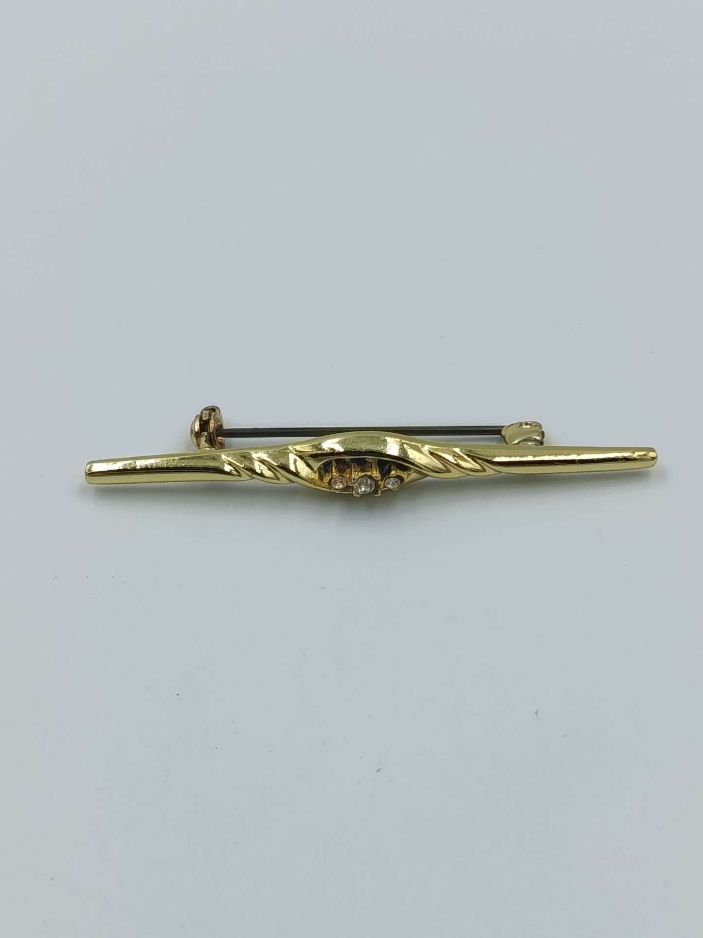 Elegante Vintage Stabbrosche in Goldoptik mit funkelnden Ziersteinen