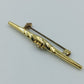 Elegante Vintage Stabbrosche in Goldoptik mit funkelnden Ziersteinen