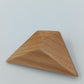 Vintage Brosche aus Holz in geometrischer Form handgearbeitet