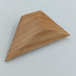 Vintage Brosche aus Holz in geometrischer Form handgearbeitet