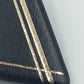 Geometrische Vintage Brosche in Schwarz mit goldenen Linien im Art Déco Stil