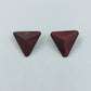 Geometrische Vintage Ohrclips in Holzoptik im minimalistischen Design