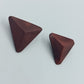 Geometrische Vintage Ohrclips in Holzoptik im minimalistischen Design