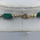 Vintage-Kette: Grüne Steine & Gold-Zwischenelemente