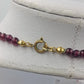 Vintage Granat Perlenkette mit vergoldetem Federringverschluss
