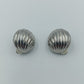 Vintage Clip Ohrringe Muschel Design silberfarben klassische Ohrclips