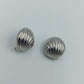 Vintage Clip Ohrringe Muschel Design silberfarben klassische Ohrclips