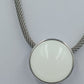 Skagen Halskette mit rundem Anhänger silberfarben minimalistisches Design