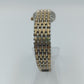 Elegante Damenarmbanduhr zweifarbiges Metallarmband klassisches Design