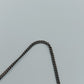 Vintage Krawattenklammer silberfarben mit Kette und Wellenmuster