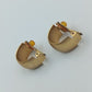Vintage Creolen Clip Ohrringe vergoldet Halbcreole Zeitloses Vintage Design