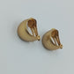 Vintage Creolen Clip Ohrringe vergoldet Halbcreole Zeitloses Vintage Design