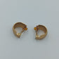 Vintage Creolen Clip Ohrringe vergoldet Halbcreole Zeitloses Vintage Design