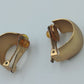 Vintage Creolen Clip Ohrringe vergoldet Halbcreole Zeitloses Vintage Design