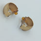 Vintage Creolen Clip Ohrringe vergoldet Halbcreole Zeitloses Vintage Design