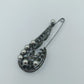 Große Vintage Brosche im Sicherheitsnadel-Design mit Perlen und Strass