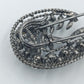 Große Vintage Brosche im Sicherheitsnadel-Design mit Perlen und Strass