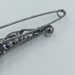 Große Vintage Brosche im Sicherheitsnadel-Design mit Perlen und Strass