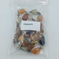 2-reihige Naturstein-Kette: Bunte Edelstein-Nuggets & Goldakzente