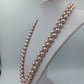 Lange doppelte Perlenkette in Rosé Elegante Vintage Statement Halskette