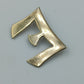 Vintage Brosche Buchstabe E in Goldoptik schlichtes Monogramm Design