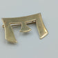 Vintage Brosche Buchstabe E in Goldoptik schlichtes Monogramm Design