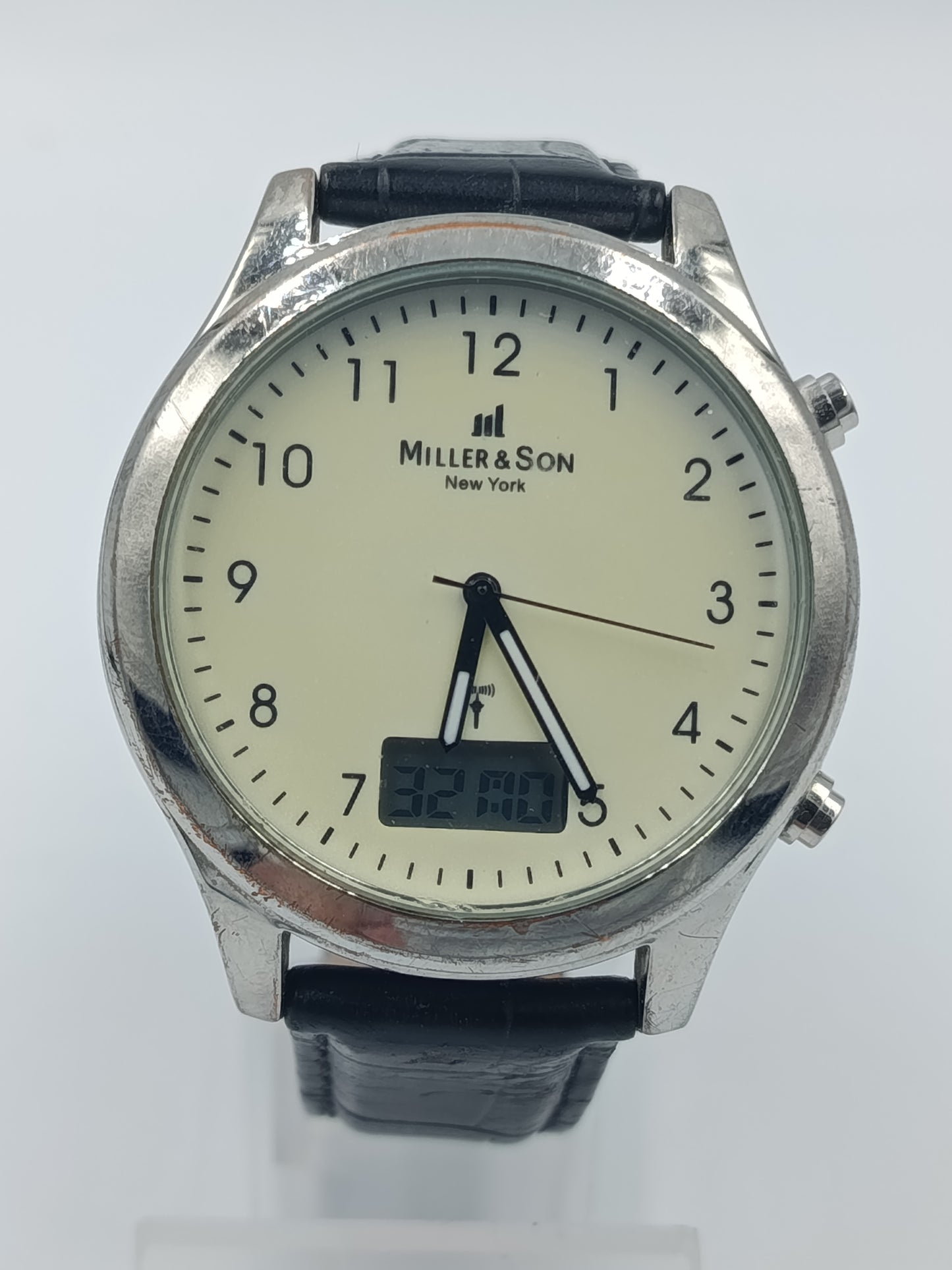 Vintage Herrenuhr Miller und Son New York mit Analog Digital Anzeige