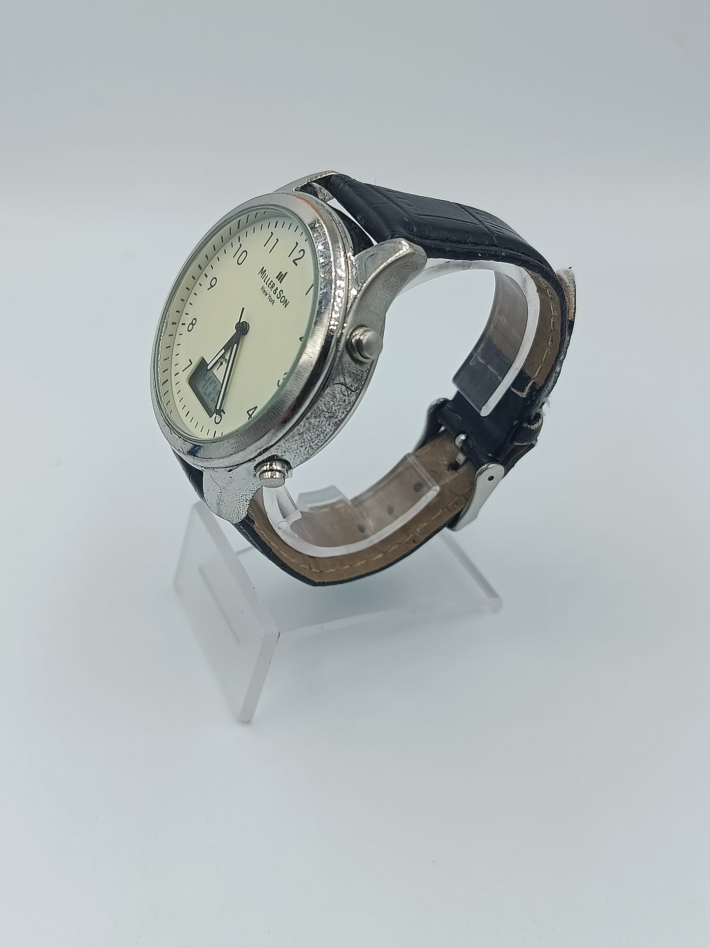 Vintage Herrenuhr Miller und Son New York mit Analog Digital Anzeige