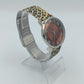 Damenarmbanduhr mit Leopardenmuster Armband und braunem Zifferblatt