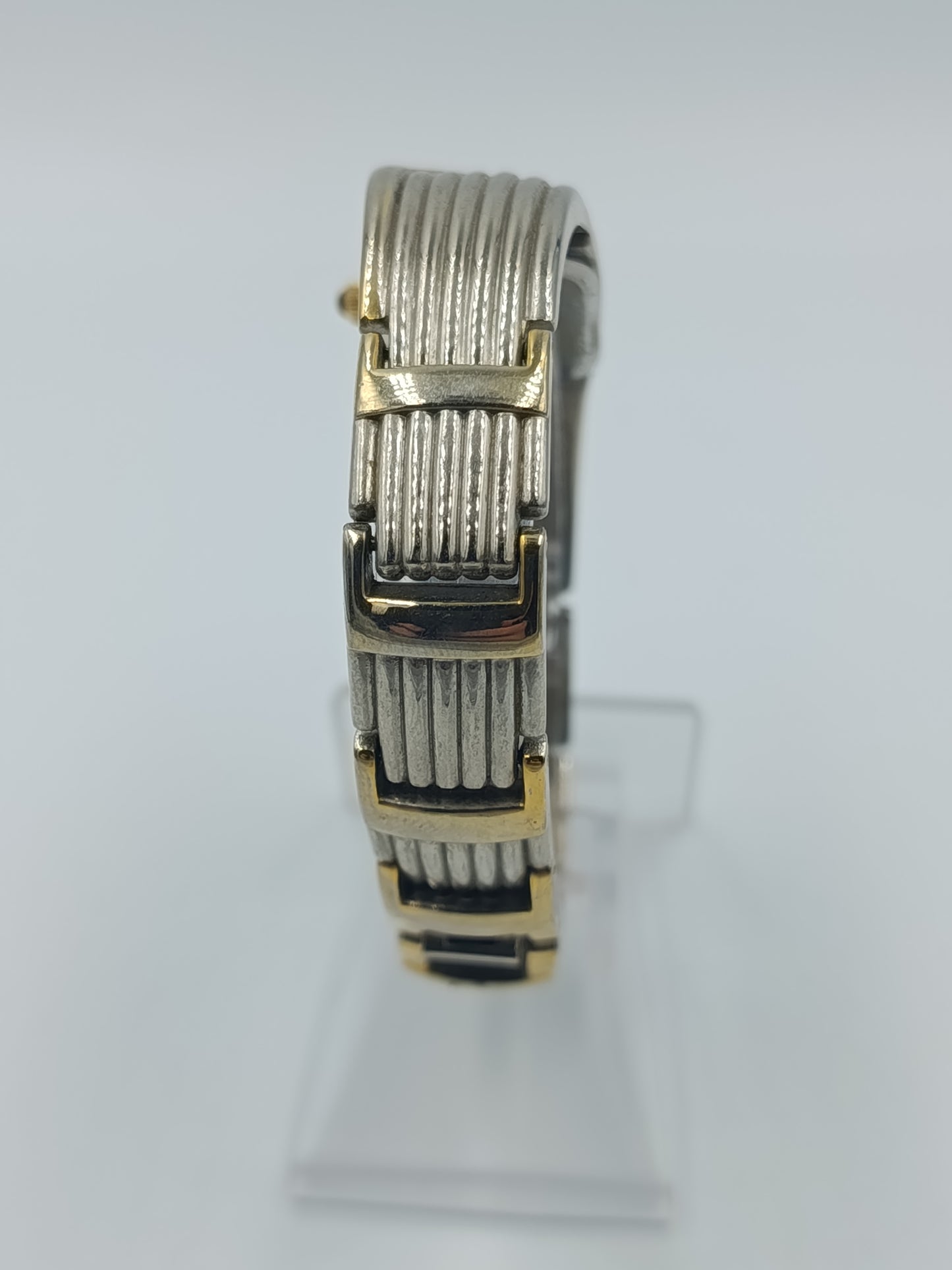 Dawn Damenarmbanduhr in Bicolor Design mit integriertem Metallarmband