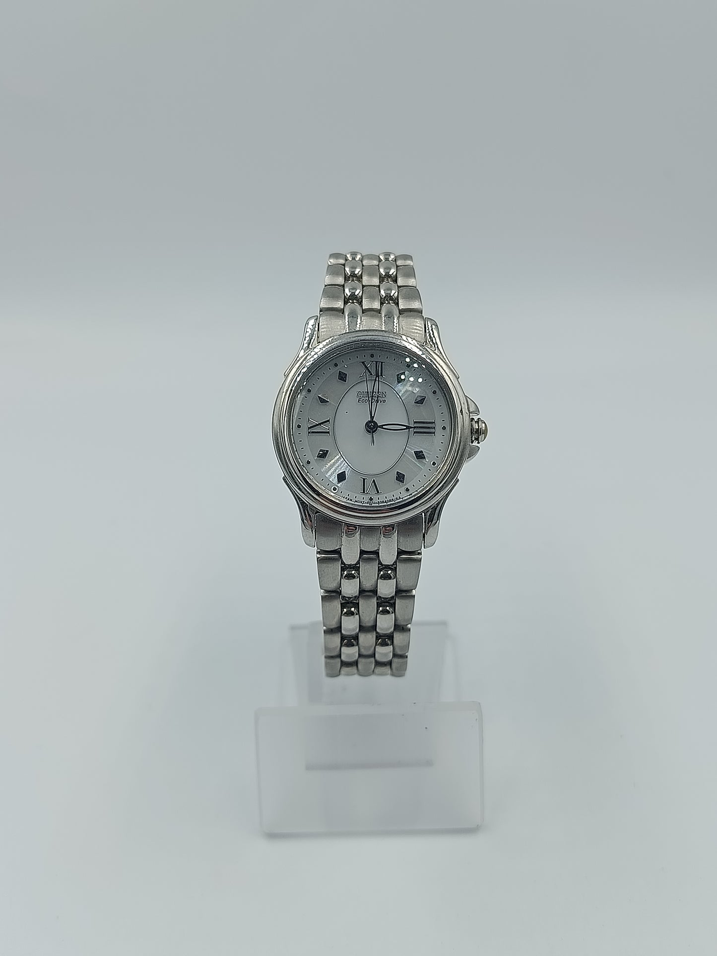 Citizen Eco-Drive Damenarmbanduhr Edelstahl silber Solar Funk Uhr