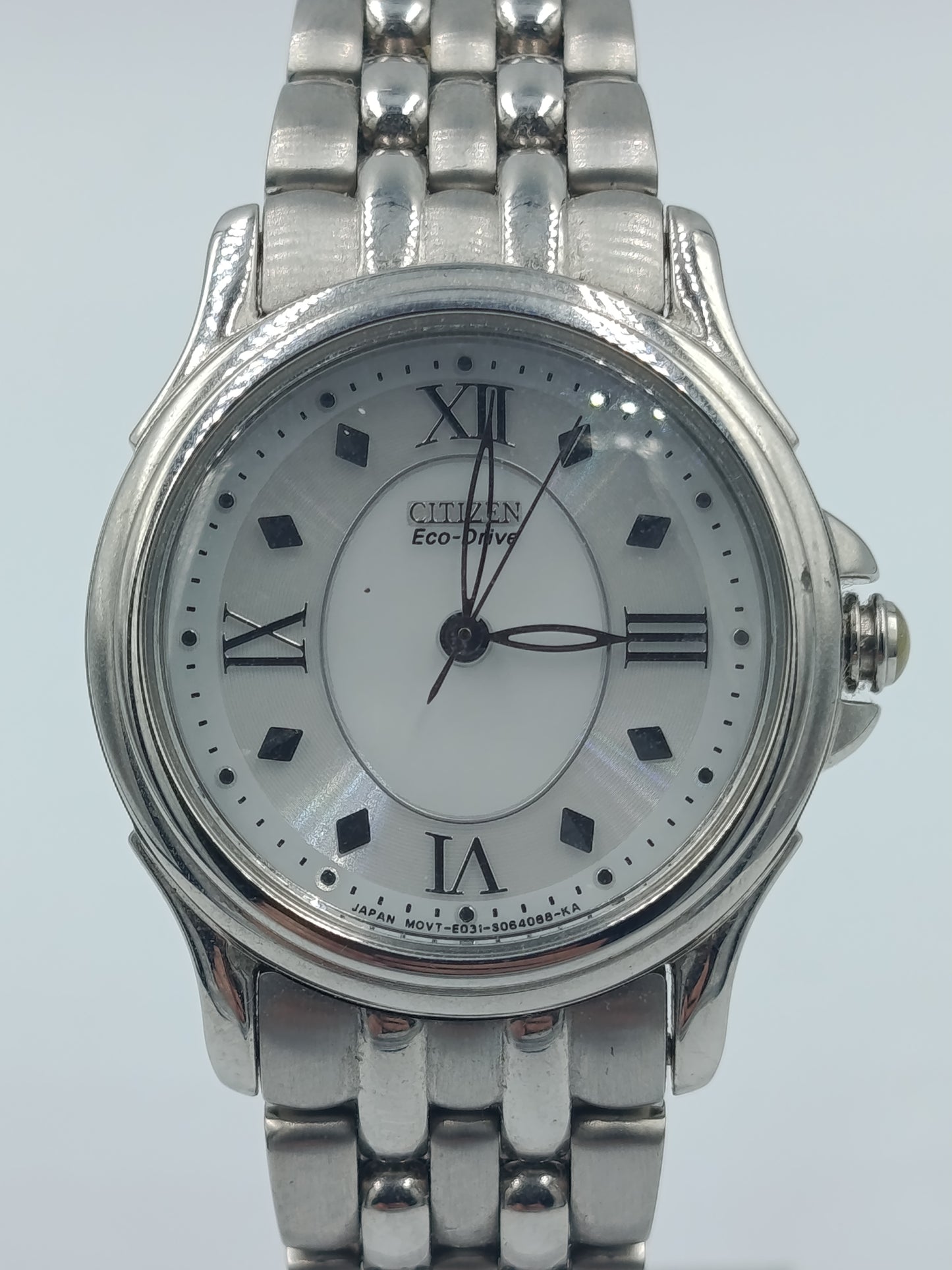 Citizen Eco-Drive Damenarmbanduhr Edelstahl silber Solar Funk Uhr
