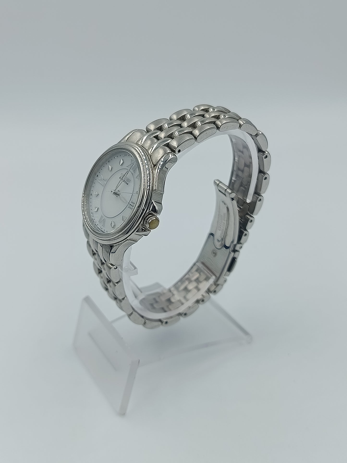 Citizen Eco-Drive Damenarmbanduhr Edelstahl silber Solar Funk Uhr