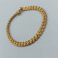 Klassisches Armband in Goldoptik mit gedrehter Gliederstruktur 20 cm