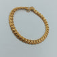 Klassisches Armband in Goldoptik mit gedrehter Gliederstruktur 20 cm