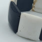 Elastisches Armband in Schwarz Weiß mit geometrischen Elementen